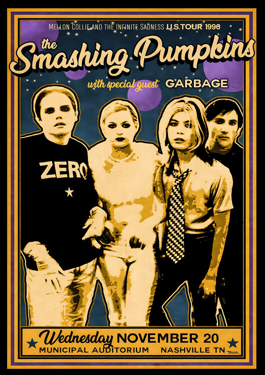 Плакат The Smashing Pumpkins & Garbage – Nashville 1996