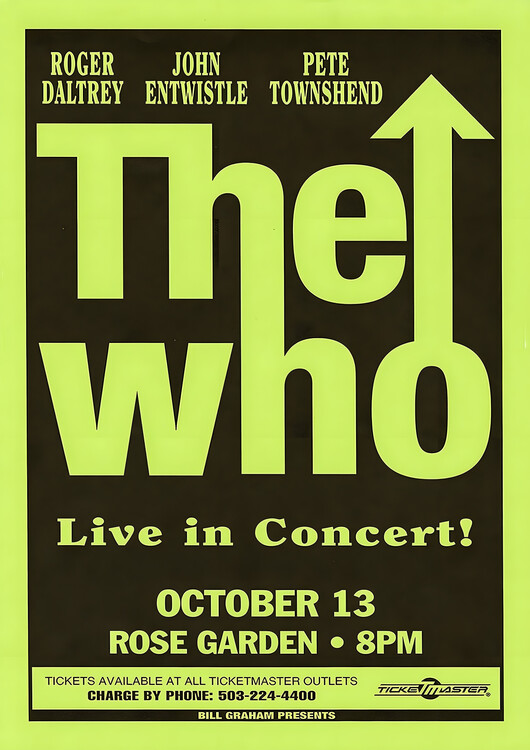 Плакат The Who – Live in Concert, Rose Garden