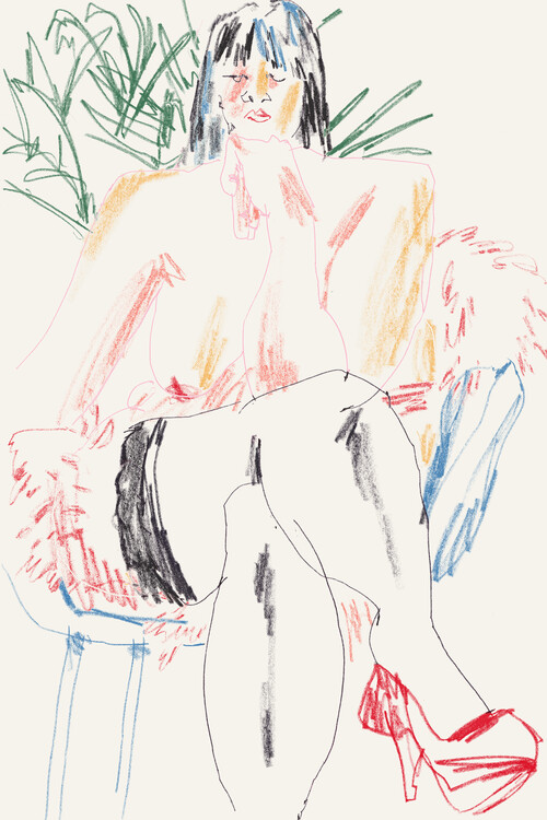Poster Francesco Gulina - Red Heels Nude