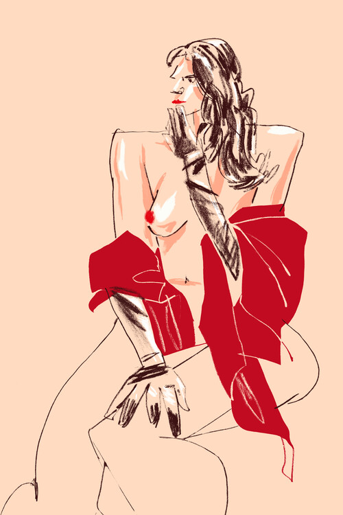 Poster Francesco Gulina - Gloves and Red