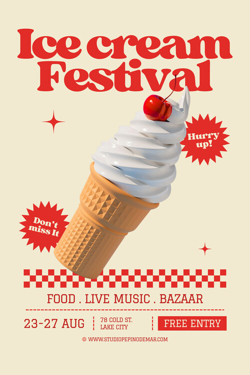Poster Julia Ramiro - Ice Cream Festival