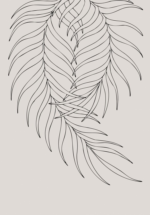 Plakat Flowing Tropical Leaves