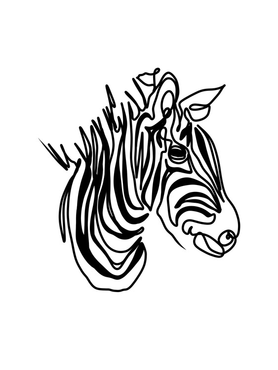 Plakat Minimalist Zebra Head