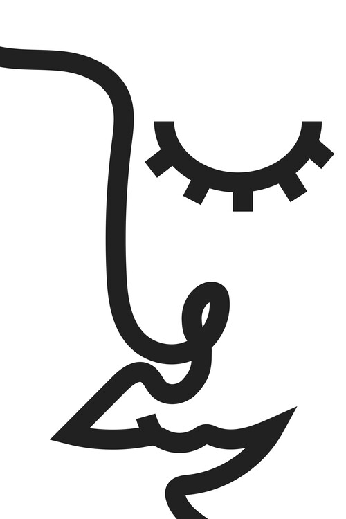 Плакат Dreaming Minimalist Face