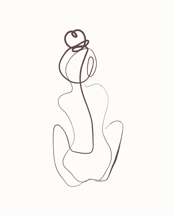 Плакат Serene Feminine Contour