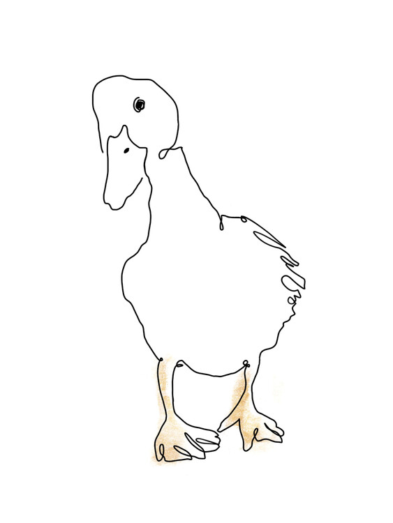 Plakat Sweet Duckling Line Art