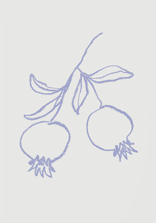Plakat Purple Pomegranate Branch