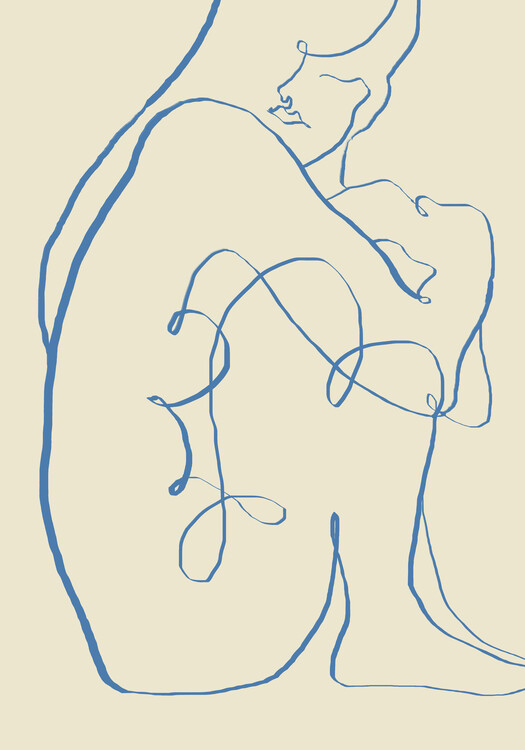 Plakat Serene Blue Figure