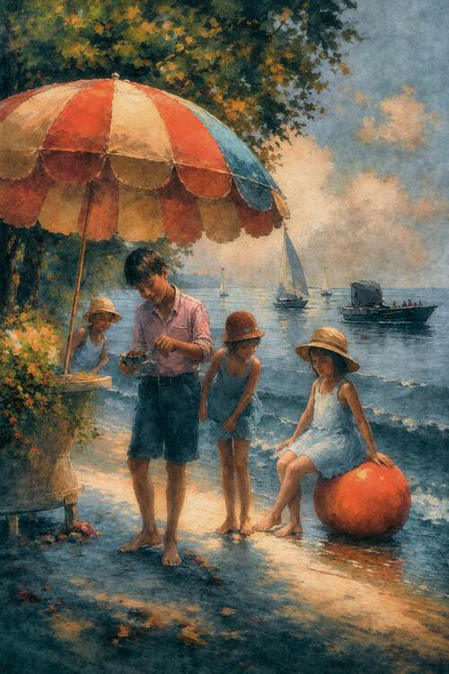 Poster Last Days of Summer Vintage Seaside