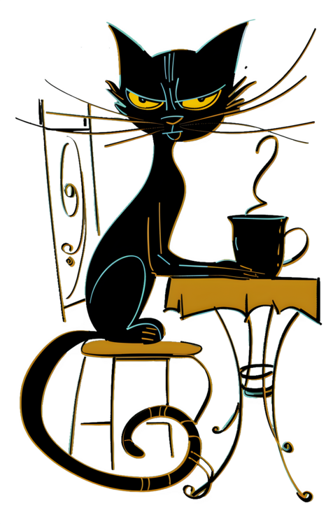 Koszulka Le Chat Noir - Black Cat Coffee