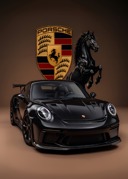 Canvas Print Porsche 911 GT3 - Black Stallion Legacy