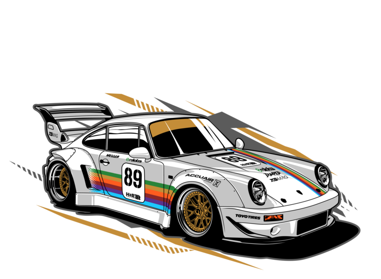 Tričko Porsche 911 964 – Classic Racing