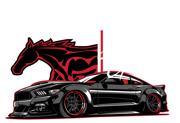 Tričko Ford Mustang – Stang Gang