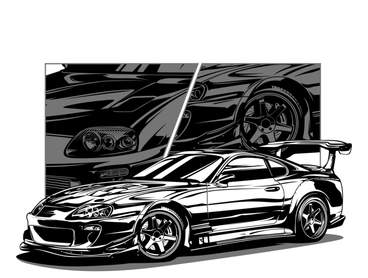 Tričko Toyota Supra MK4 – Street Legend