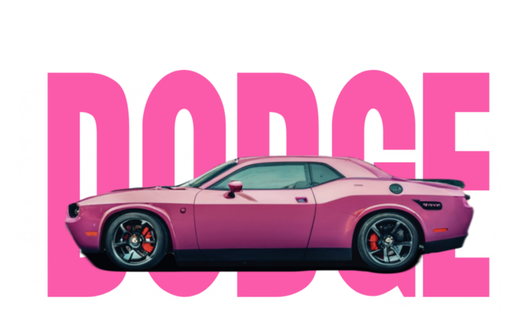 Tričko Dodge Challenger – Pink Muscle