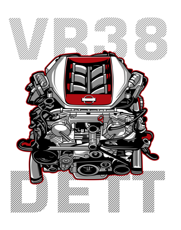 Tričko Nissan GT-R – VR38DETT Engine