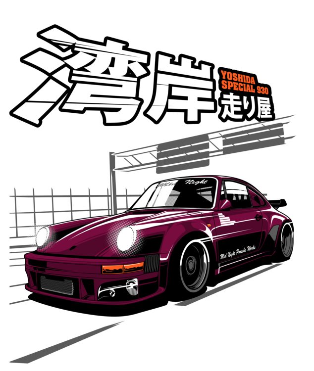 Tričko Porsche 911 – Japanese Night Run