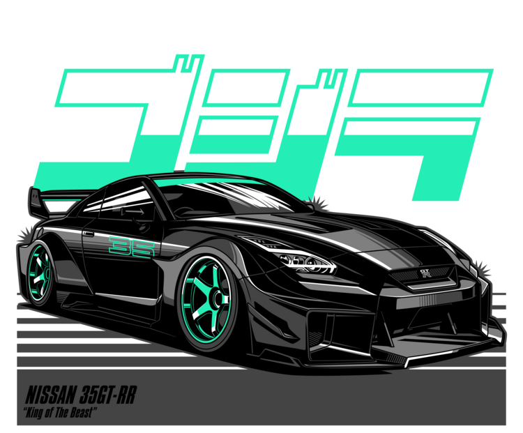Tričko Nissan GT-R R35 – Japanese Godzilla