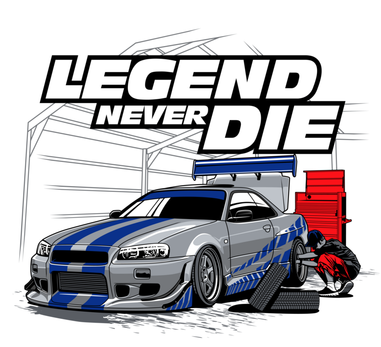 Tričko Toyota Supra MK4 – Legend Never Dies