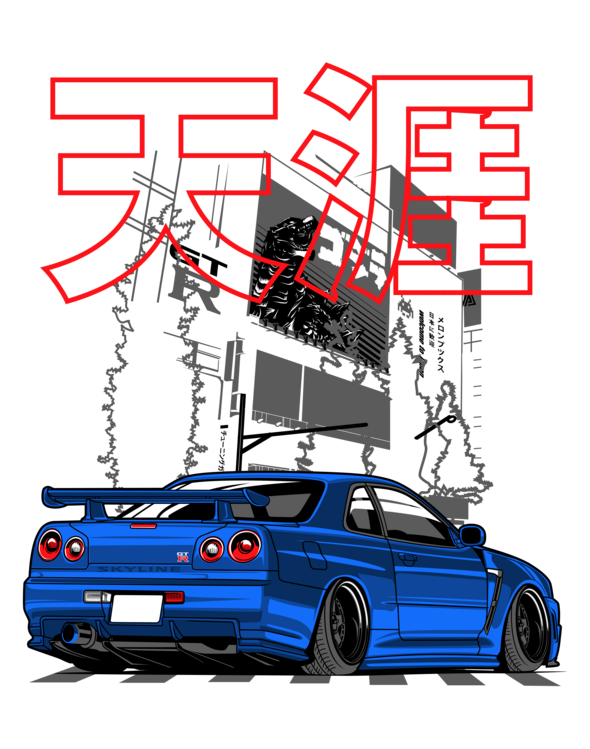 Футболка Nissan Skyline GT-R R34 – Tokyo Street