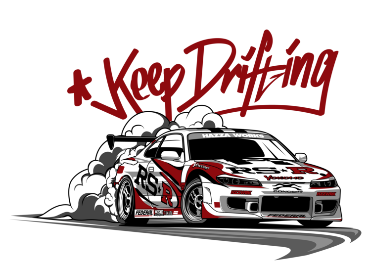 Футболка JDM Drift Cars – Keep Drifting