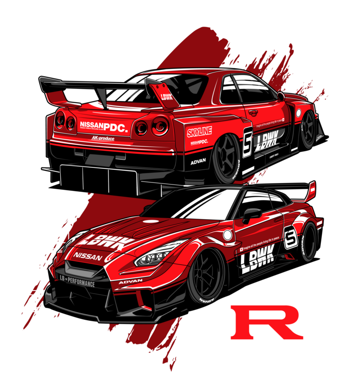 Футболка Nissan GT-R R35 – Liberty Walk