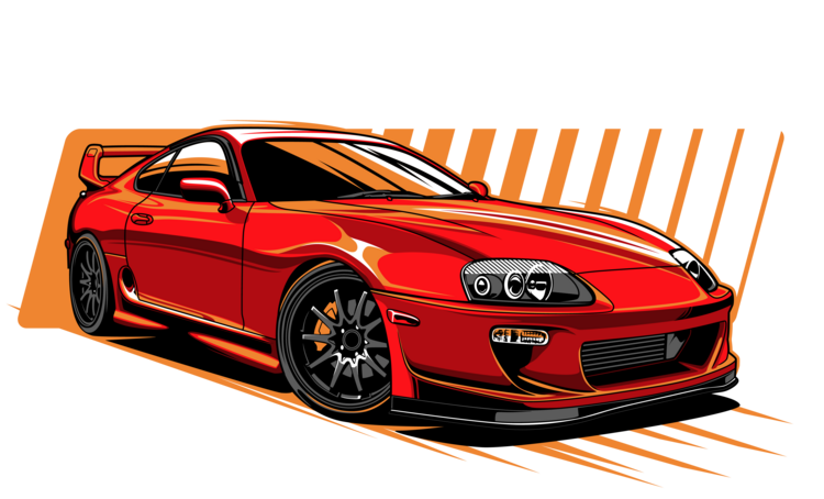 Футболка Toyota Supra MK4 – Orange Street