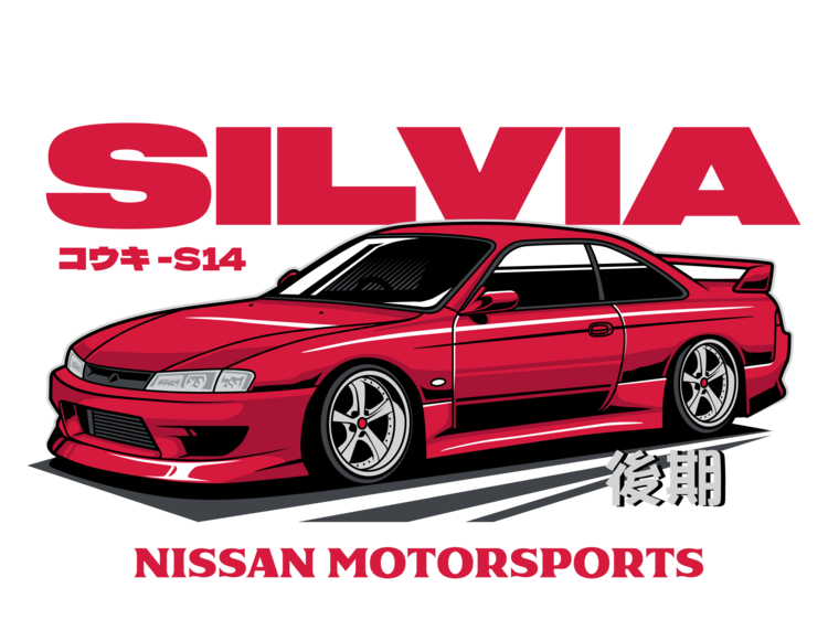 Футболка Nissan Silvia S14 – Pink Street