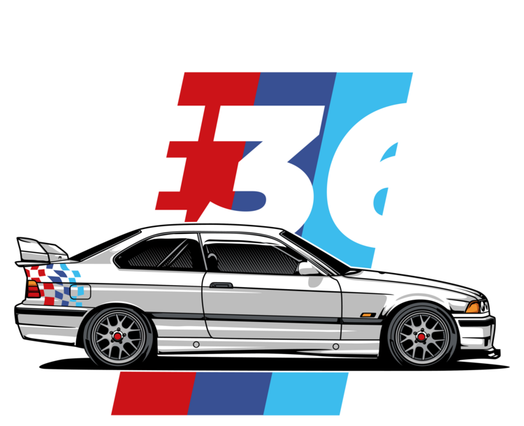 Футболка BMW E36 – German Street Legend