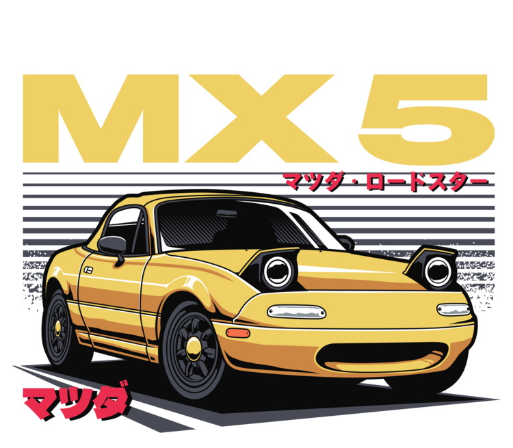 Футболка Mazda MX-5 Miata – Yellow Roadster