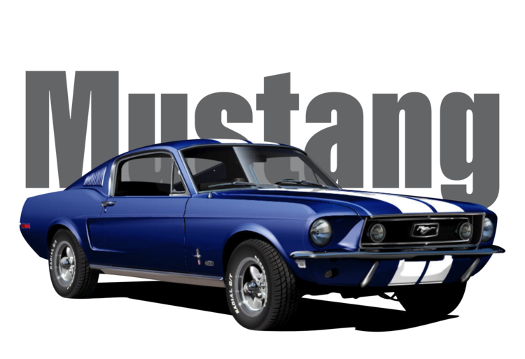 Футболка Ford Mustang – Blue Classic