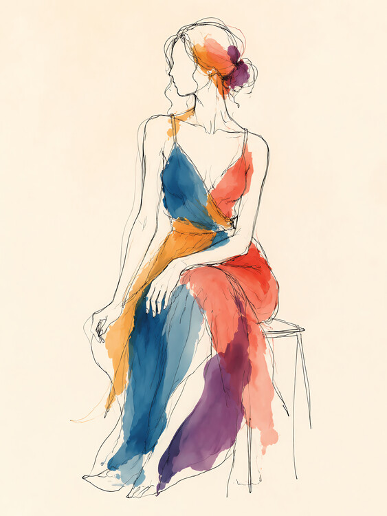 Plakat Seated Color Reverie