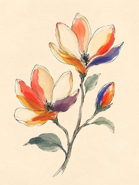 Plakat Magnolia Color Dance