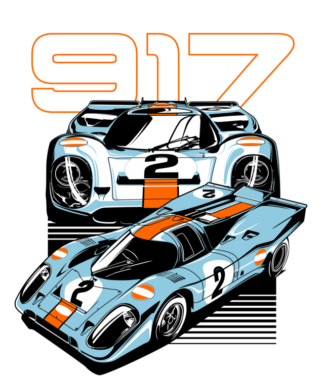 Футболка Porsche 917 – Gulf Racing