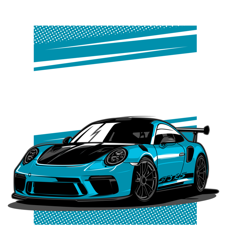 Футболка Porsche 911 GT3 RS – Turquoise Track