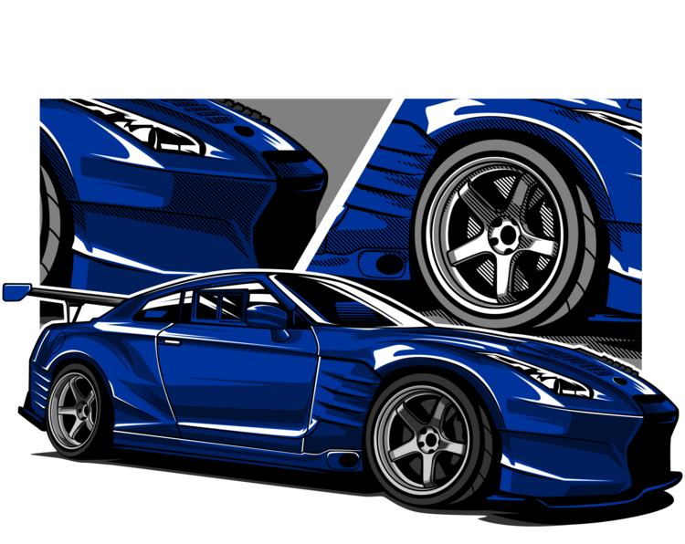 Футболка Porsche 911 – Blue Detail