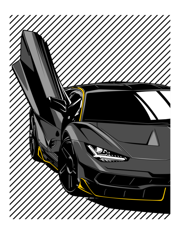 Футболка Lamborghini Aventador – Black Supercar