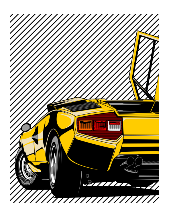 Футболка Lamborghini – Yellow Supercar