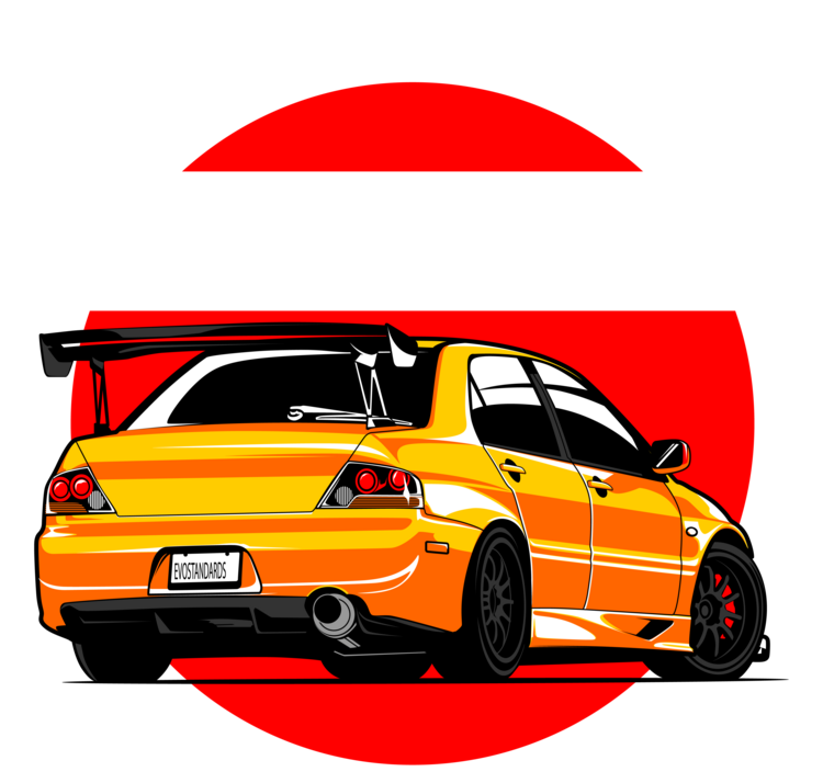 Футболка Mitsubishi Lancer Evolution – Orange Evo