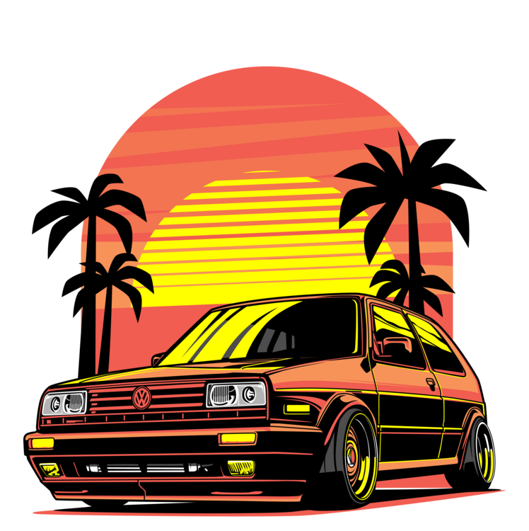 Футболка Nissan Skyline – Retro Sunset