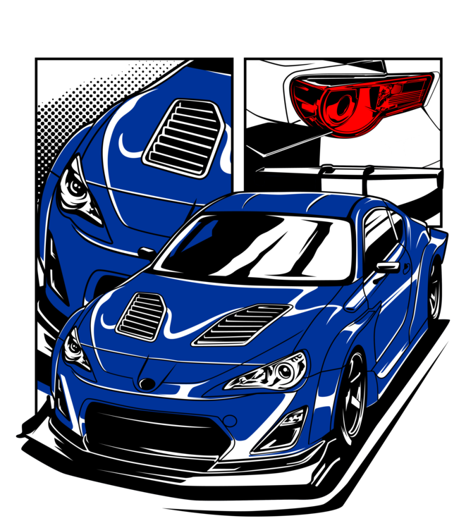 T-shirt Nissan GT-R – Blue Track Build