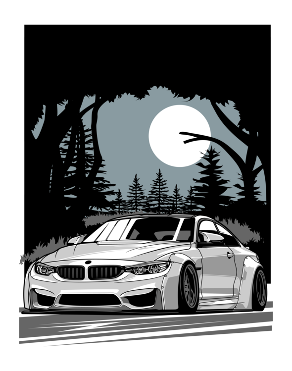 Maglietta Toyota Supra MK4 – Moonlight Drive