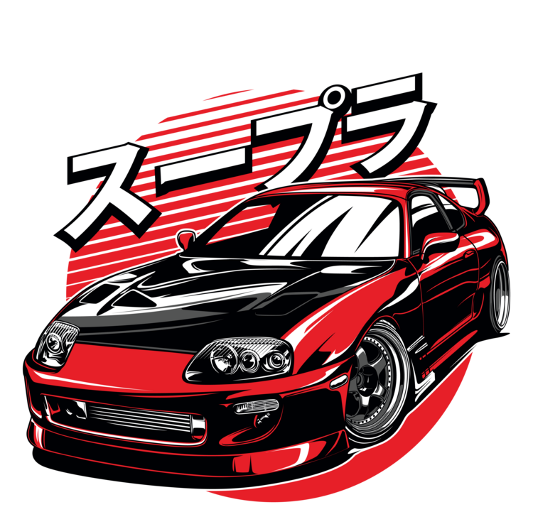 Maglietta Toyota Supra MK4 – Red Street