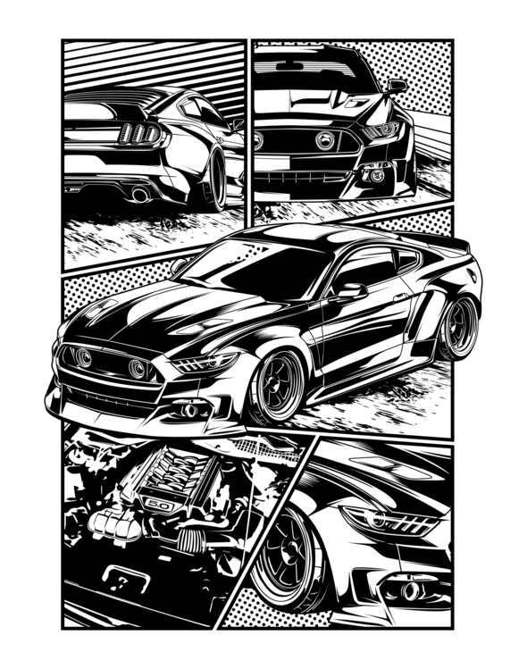 Maglietta JDM Legends – Technical Collage