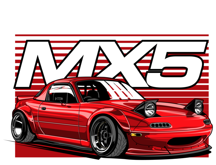 Maglietta Mazda MX-5 Miata – Red Roadster