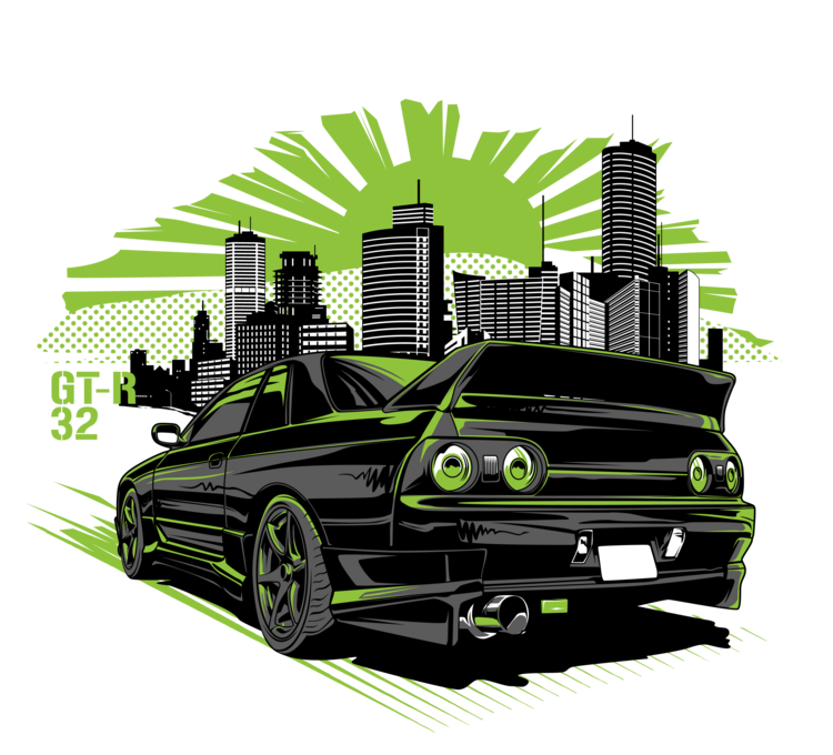 Maglietta Nissan Skyline GT-R – Green Track Build