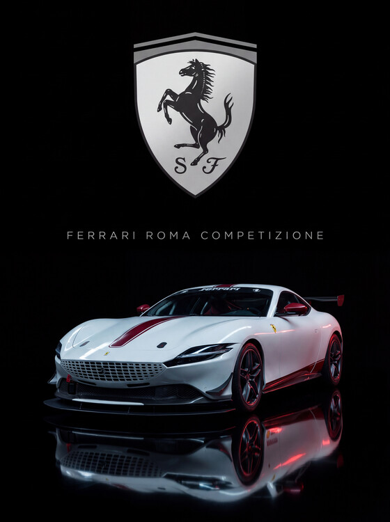 Poster The Ferocious Power of the Ferrari Roma Competizione