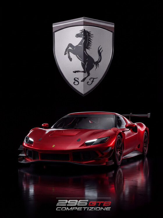 Poster The Ferocious Power | Ferrari 296 GTB Competizione