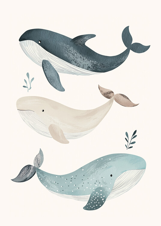 Плакат Gentle Ocean Whales