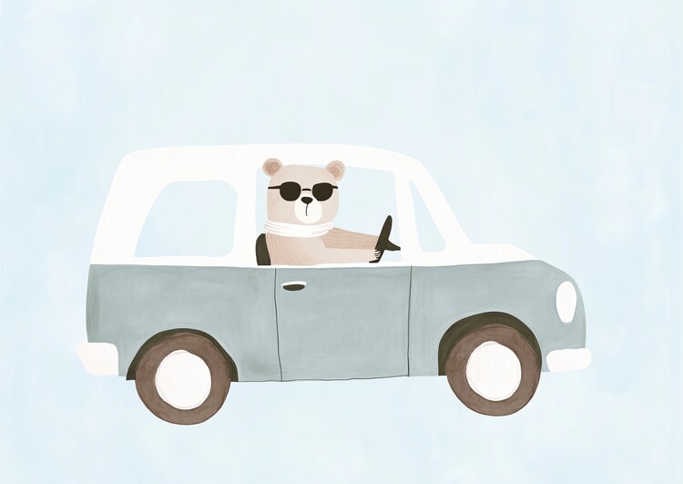 Плакат Cool Bear's Road Trip